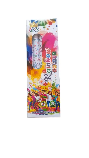 Rainbow colour smoke